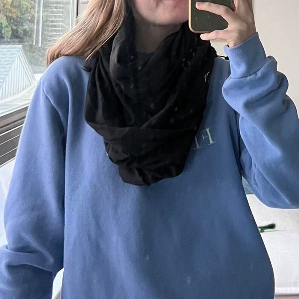 NWT Black Heathered Fall Beyond Yoga Infintiy Scarf